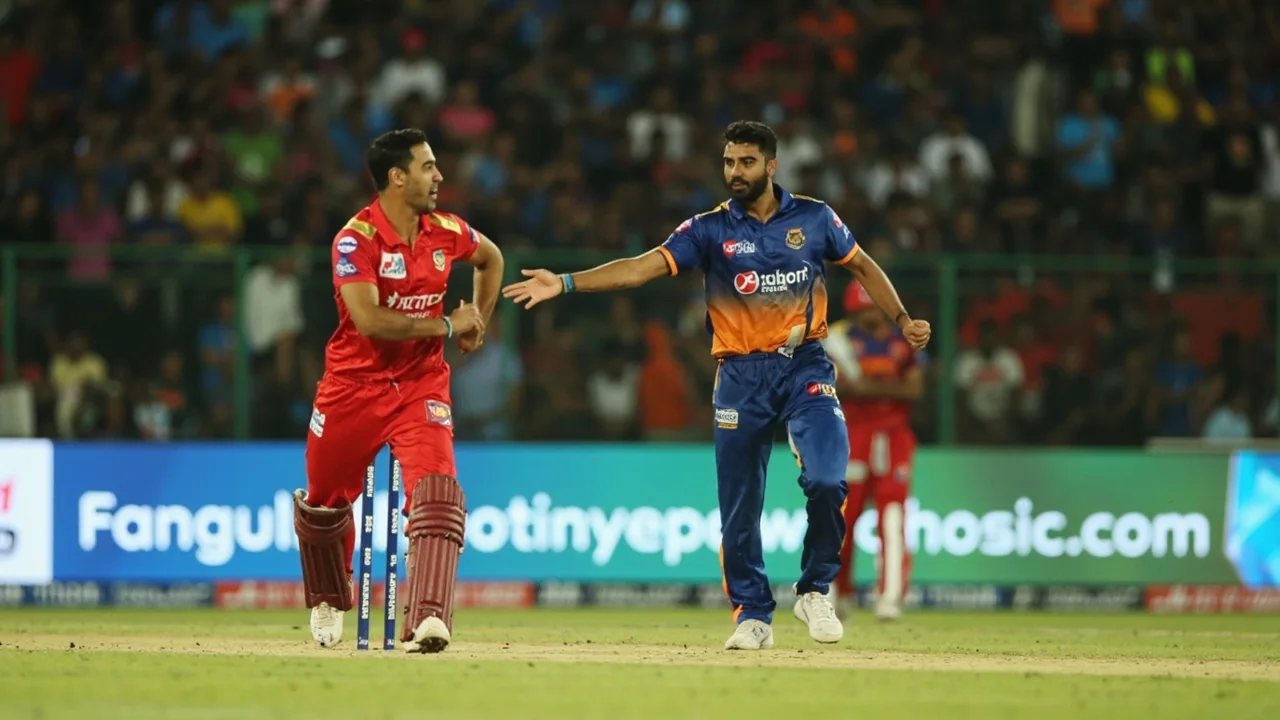Pace bowler approaching the crease at Pallekele during the LPL 2026